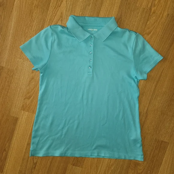 Lands' End teal Polo Shirt x-small - Picture 1 of 9